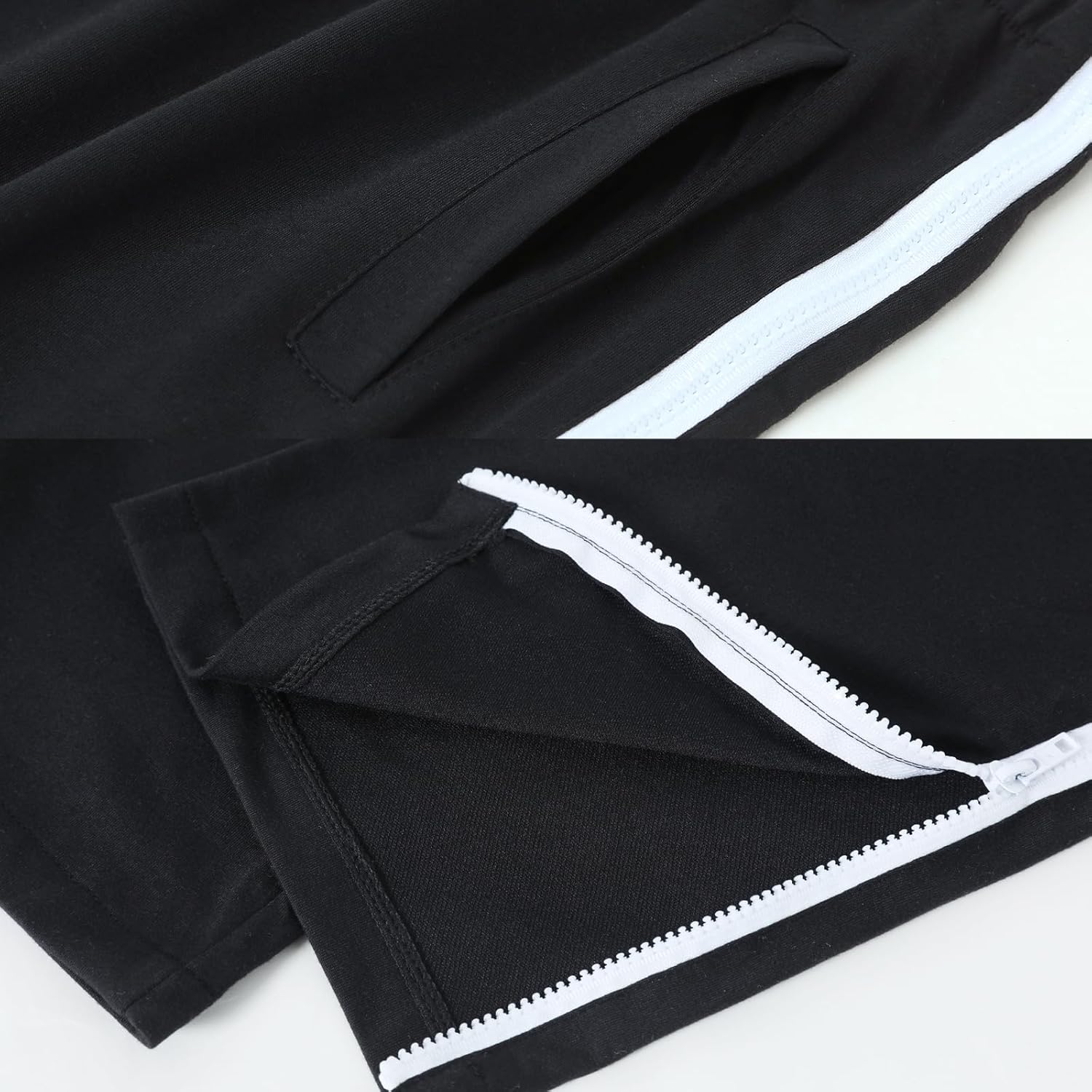 Mens Post Surgery Tearway Pants 2 Side Zippers Basketball Pants Sweatpants - Image 5