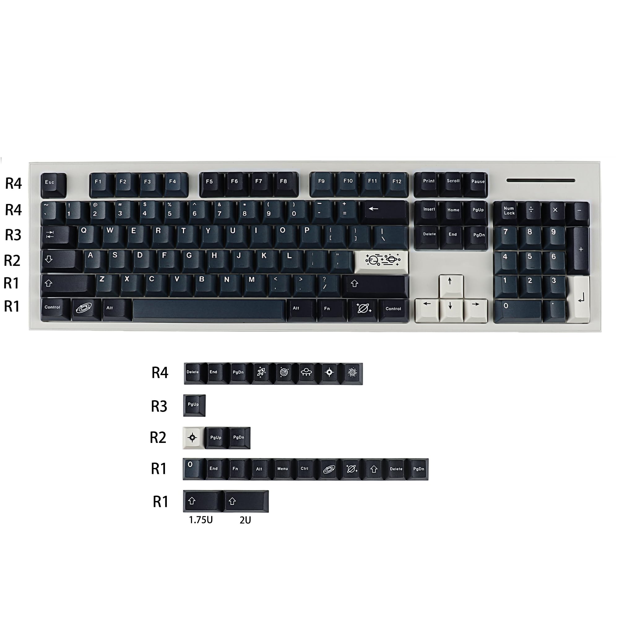 Amazon.co.jp: 129キーGalaxy Cherryプロファイル 5面ダイサブキー