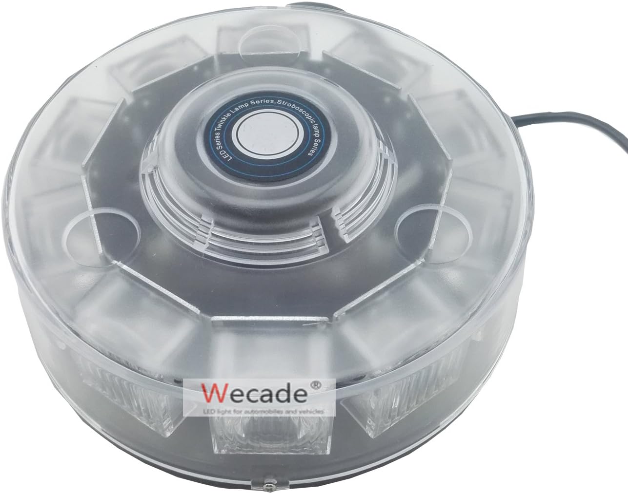wecade® High Intensity 10 LED 30W Volunteer Firefighter Emergency Vehicle Magnetic Mount Strobe/Flash Beacon Warning Light (White)