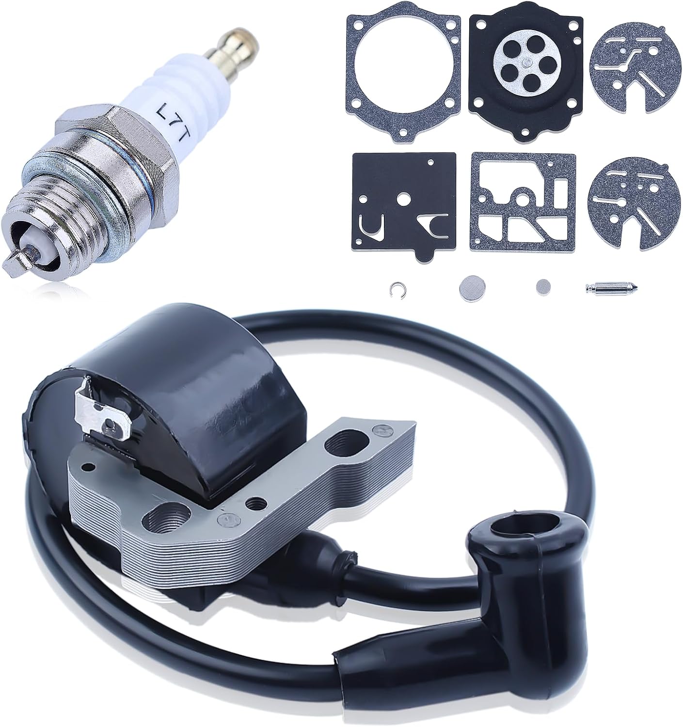 Ignition Coil Spark Plug For Stihl 015 015AV 015L Carburetor Repair Rebuild Kits, Ignition Coil, Spark Plug, Carburetor Repair Kit