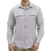 Mens UPF 50+ Sun Shirt Long Sleeve Quick-Dry for Fishing & Hiking