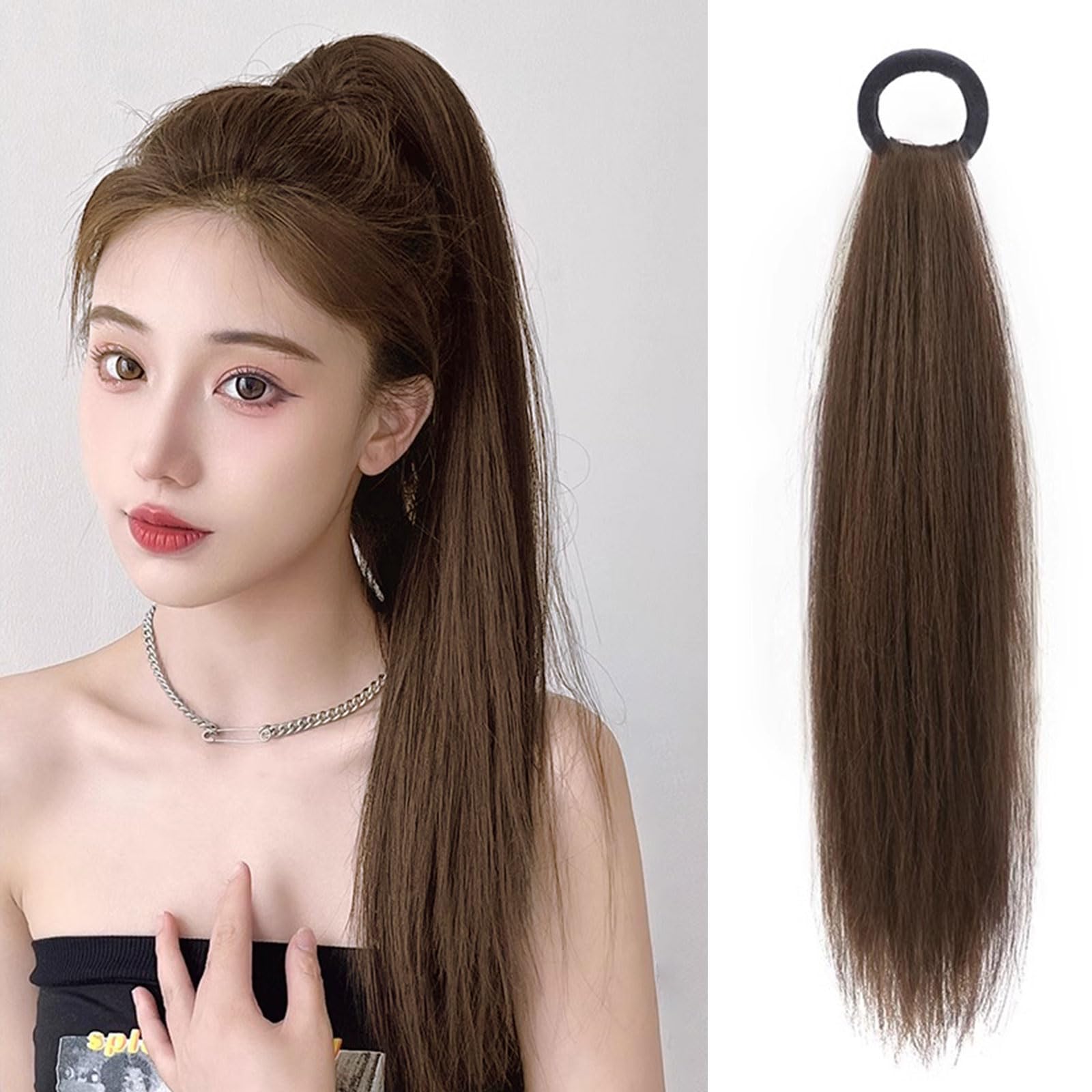 Amazon.co.jp: Sheepyo ポニーテールウィッグ つけ毛 ロング