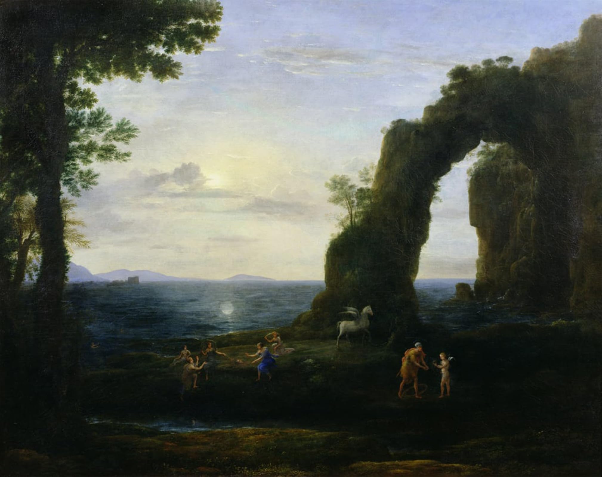 SERENDIPITP Retro Picture Poster Wall Art Pictures Painting the of Coral or Perseus with Head by Claude Lorrain Wall Art Canvas Print for Wall Decor 60x90cm