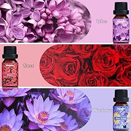 Floral Essential Oils Set, ARVIDSSON Flower Fragrance Oil for Candle Making - Rose, Gardenia, Cherry Blossom, Honeysuckle, Lilac, Diffuser Scented Oil Gift for Women