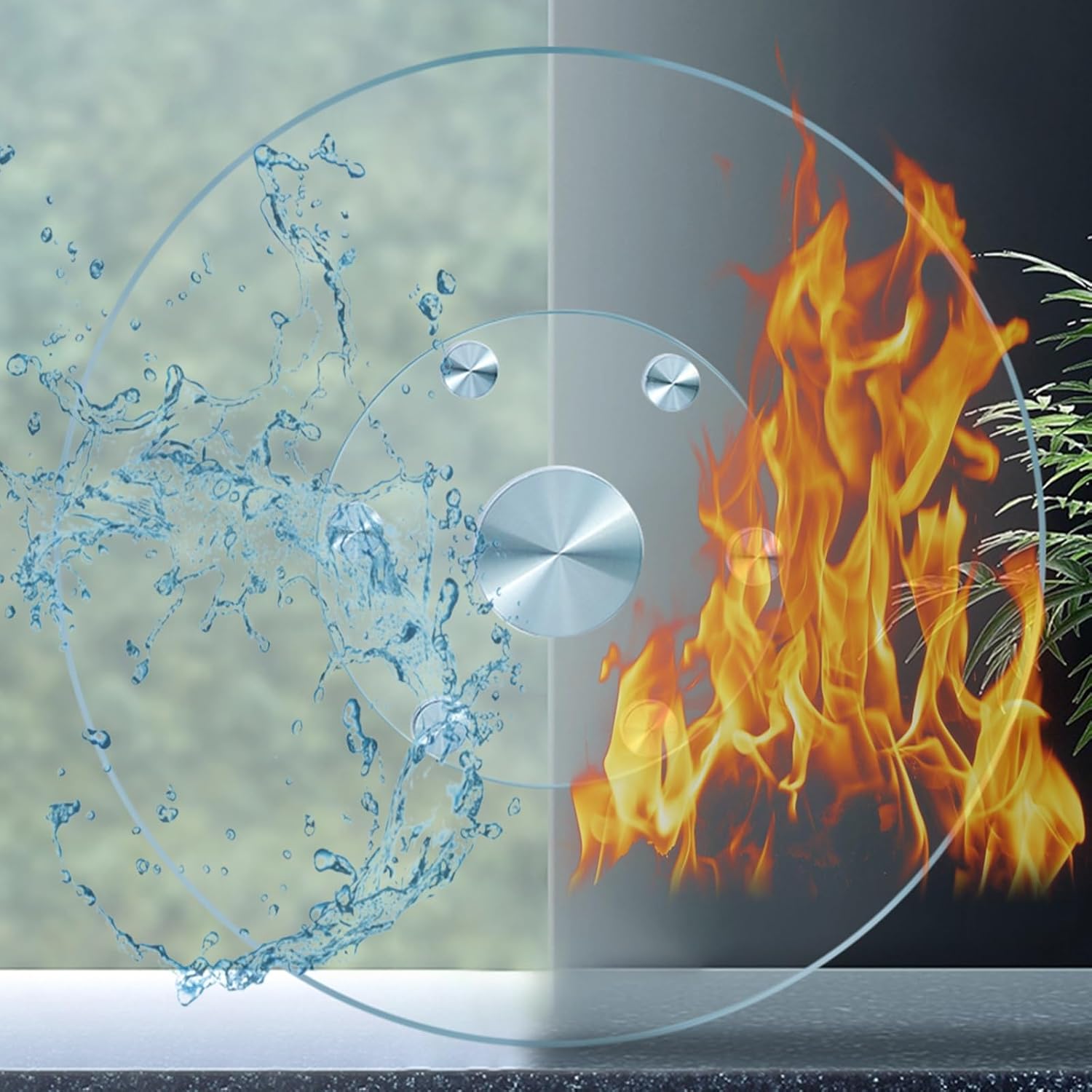 Large Lazy Susan Turntable For Dining Table Top Tempered Glass Turntable Clear Lazy Susan Organizer Round Tabletop Rotating Tray Serving Plate Silent & Smooth Spin Diameter 20inch / 23.5inch / 27.5inc