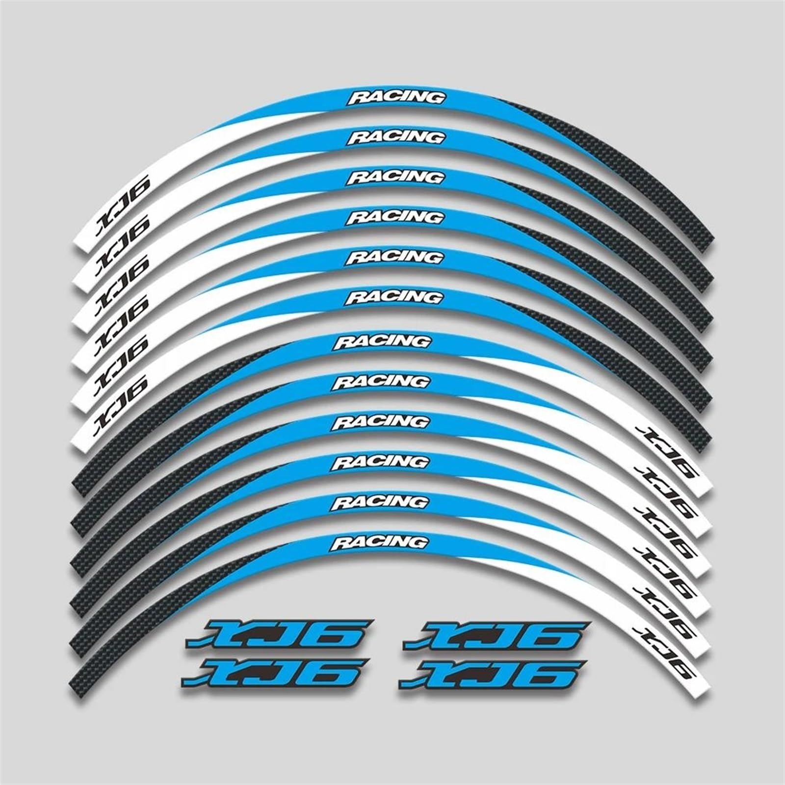Stickers Motorcycle Stickers Night Reflective Decorative Wheel Rim for Yamaha T MAX500 T-MAX530 XP500 XP530(Style 8)