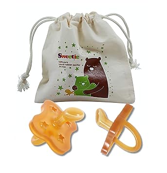 SWEETIE Rubber Star Shape Orthodontic Pacifier Rubber 1 Count 12-18 Large