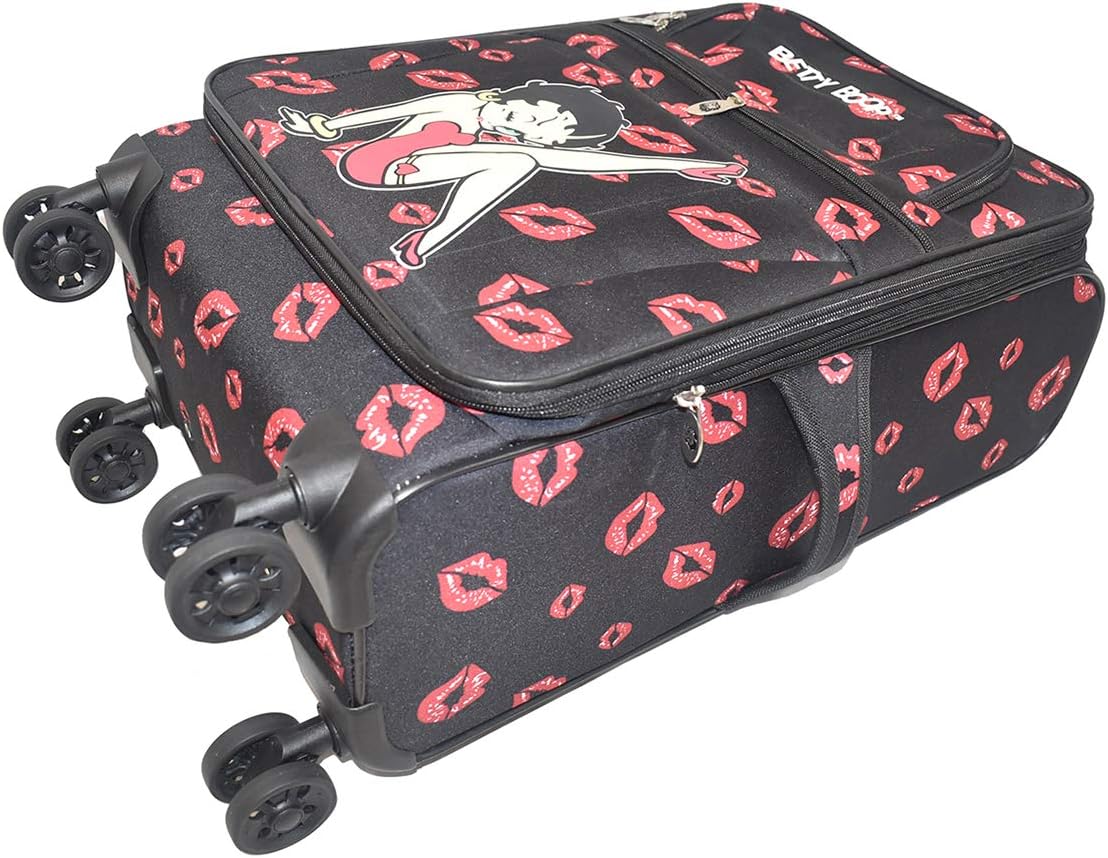 Betty Boop 3 Pieces Luggage Set. Lightweight. 20", 24" & 28". Spinning Wheels. Expandable. Carry on Size Included (7B)