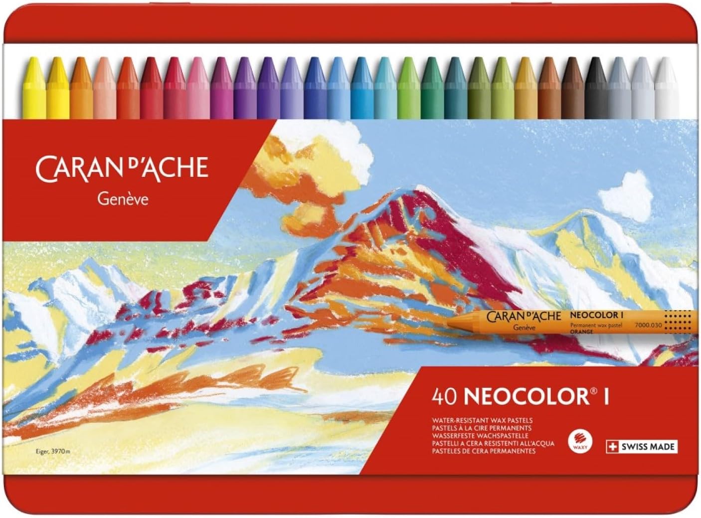 Amazon.com: Caran d'Ache Neocolor II Water-Soluble Pastels, Wooden Gift