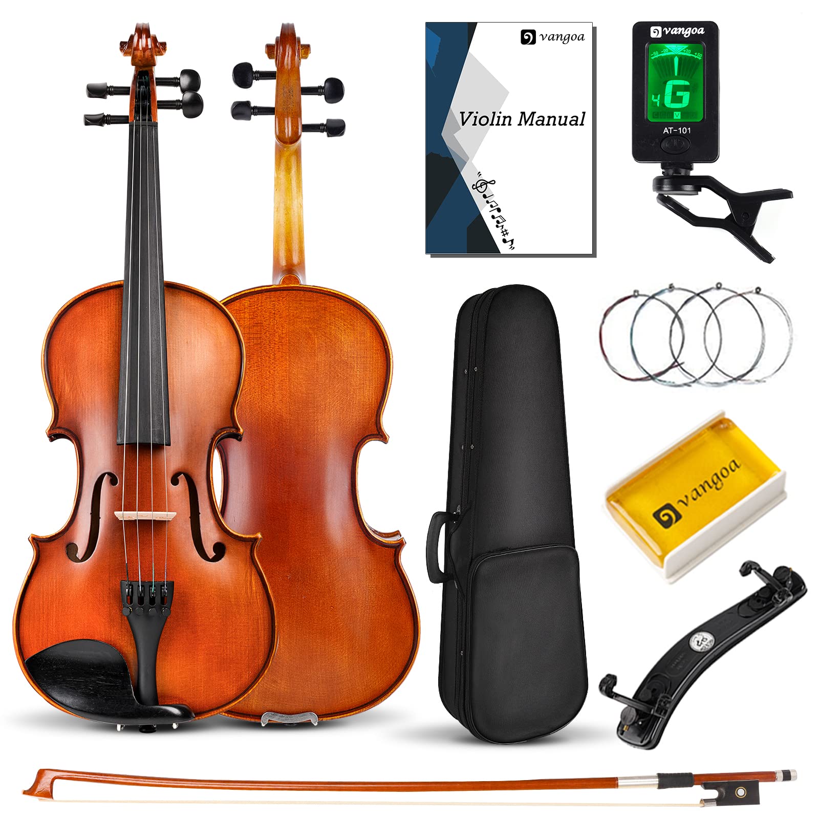 Violin 4 4 Full Size Set Solid Wood Spruce Top Acoustic Violin Fiddle 