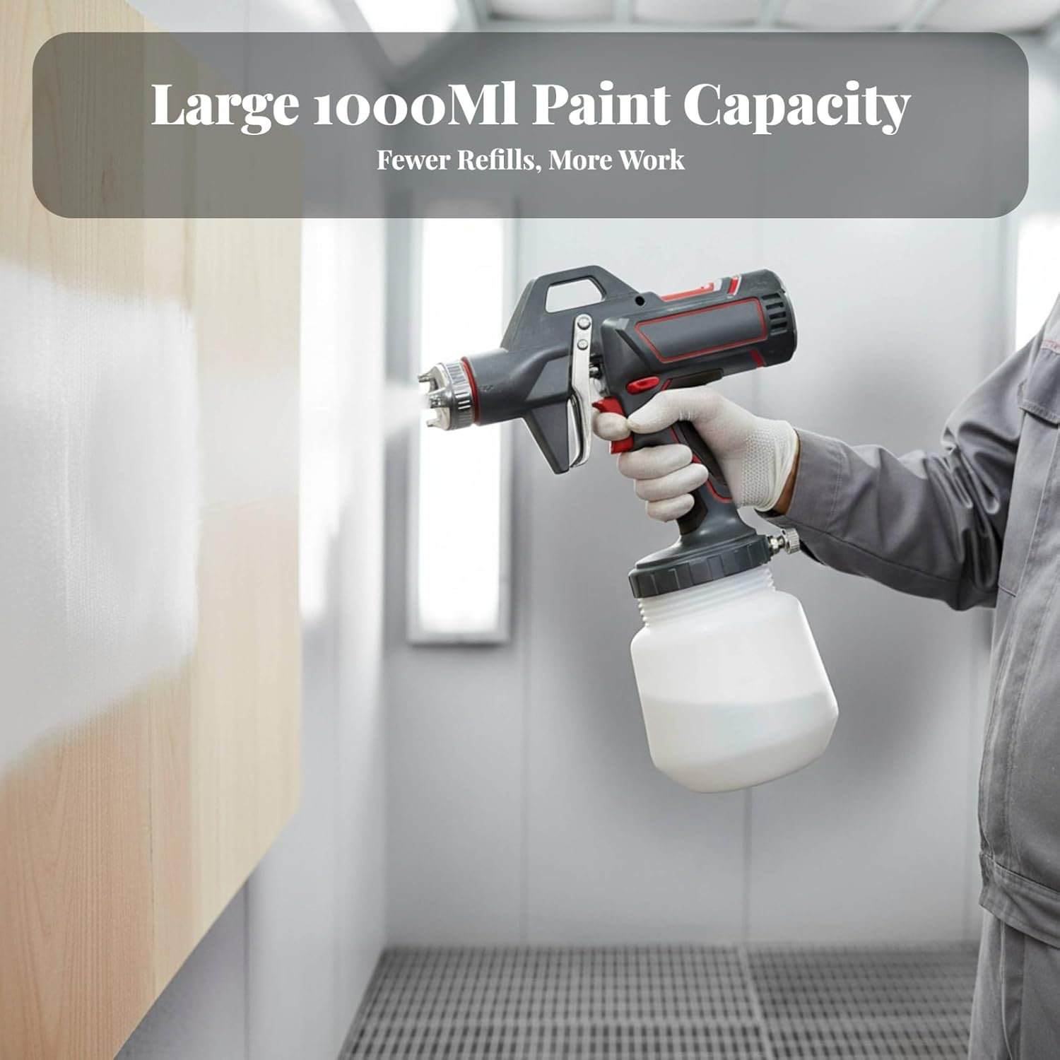 1000ml Electric Paint Spray Can Spare Parts, Sturdy Spray Paint Cups Storage Professional Paint Can Accessory Paint Storage Container for Window Doors Woodworking Tools