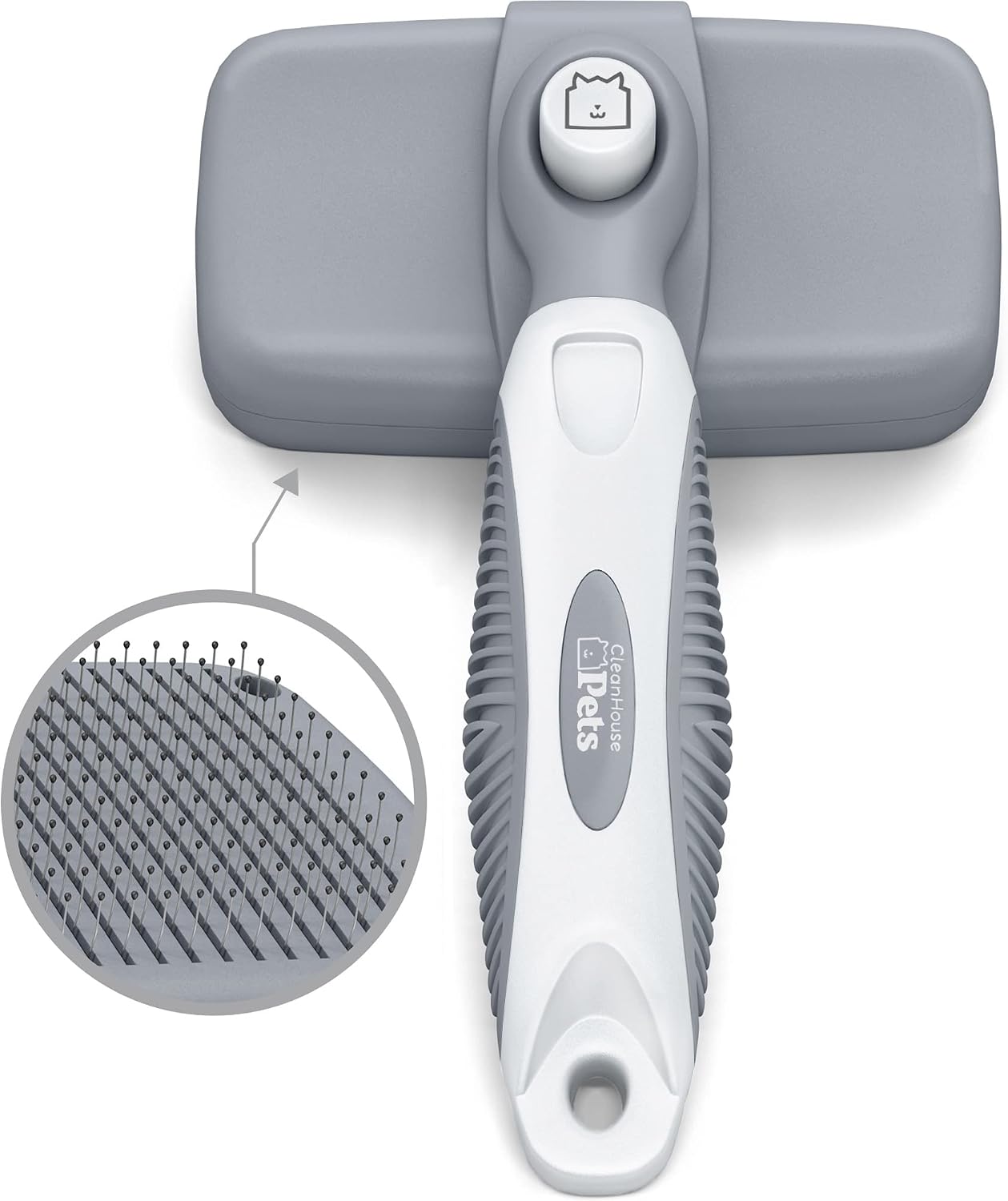 Dog & Cat Brush by CleanHouse Pets - Upgraded Deshedding Pet Hair Brush for Shedding and Grooming - Pain Free Bristles Gently Removes…