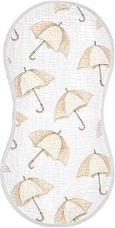 vvfelixl Beige Umbrella Burp Cloths for Baby Boy Girls Baby Washcloths Burp Rags 1 Pack