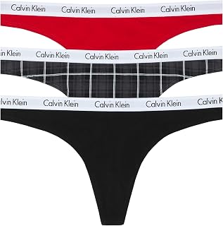 Women's Carousel Logo Cotton Stretch Thong Panties, Multipack