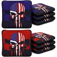 Cornhole Bags Set of 8, Regulation Dual-Sided Stick & Slide