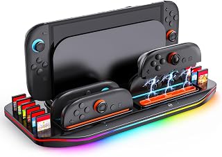 Yatao Multifunctional Charging Station for Switch 2, 9 RGB Light Effects