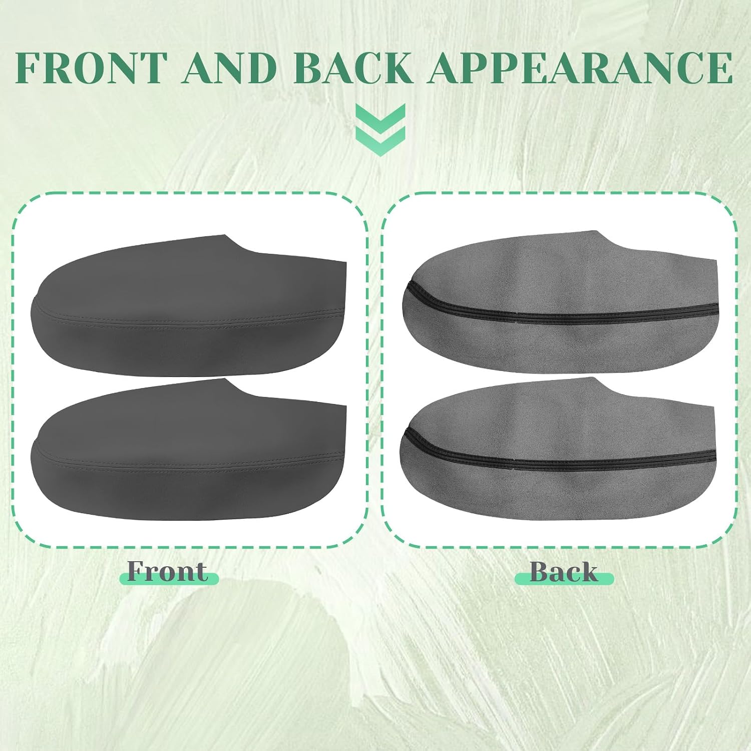 2PCS Front Door Panel Armrest Cover Replacement Compatible with Hyundai Sonata 2011-2014 Left and Right Leather Arm Rest Replaced Skin Upholstery Black (Only Leather Part)