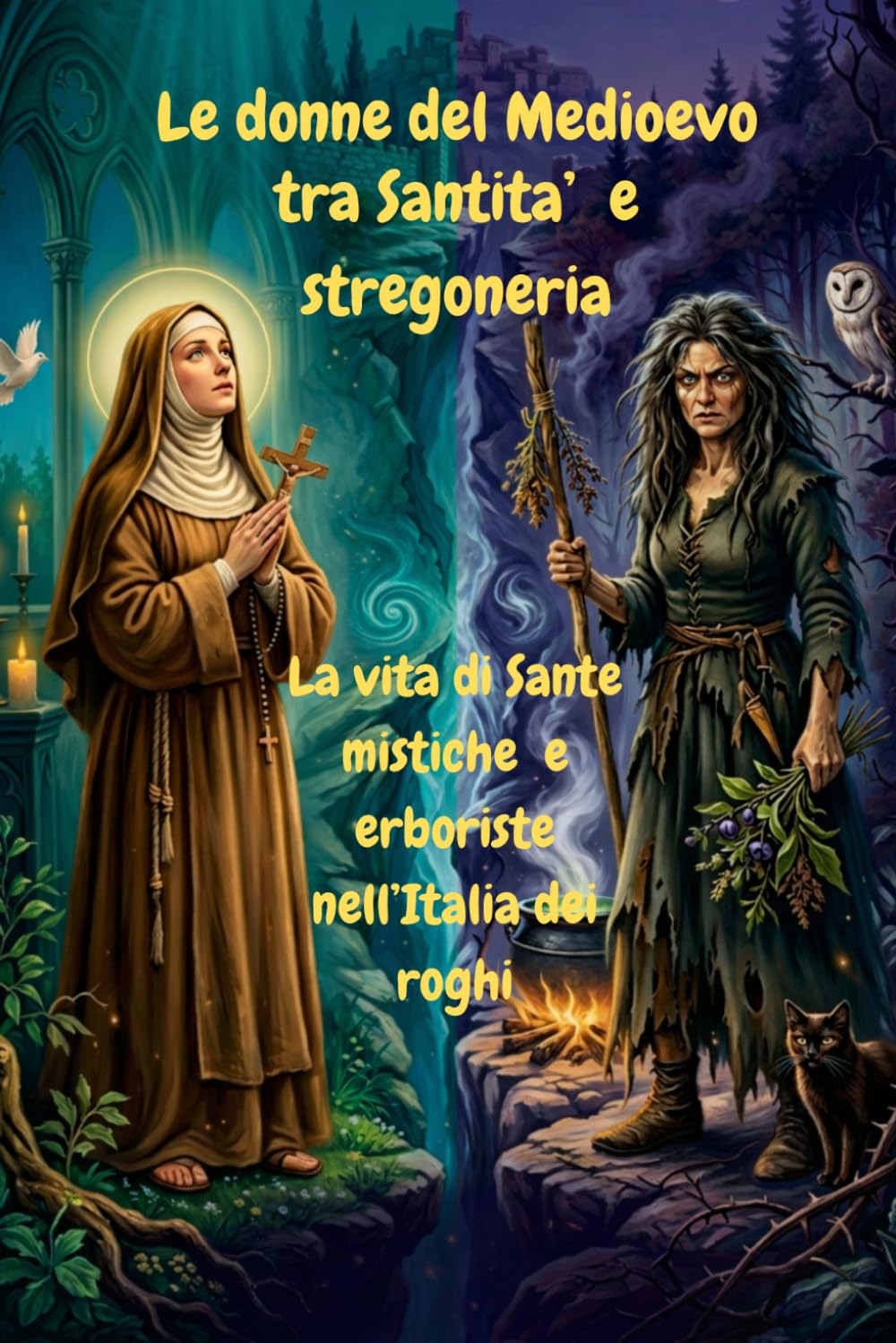 LE donne del Medioevo tra Santita' e stregoneria: La vita di Sante mistiche e erboriste nell'Italia dei roghi