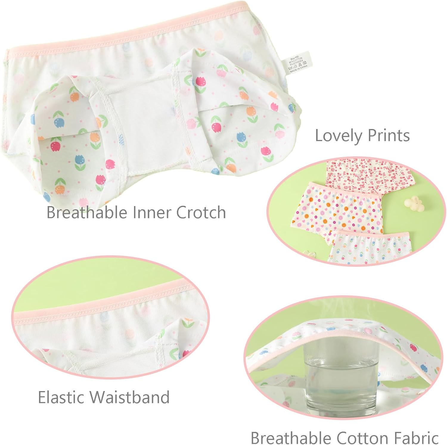 Anktry Kids 12 Pack Soft Comfort Cotton Knickers Underwear Little Girls Assorted Boyshort Panties 2-12 Yrs - Image 4