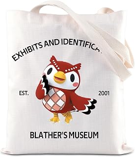 ACNH Merchandise Inspired Tote Bag Celeste Loves Gift Owl Shoulder Bag Animal Villagers Gift Video Gamer Canvas Bag (Blather’sMuseumToteS)