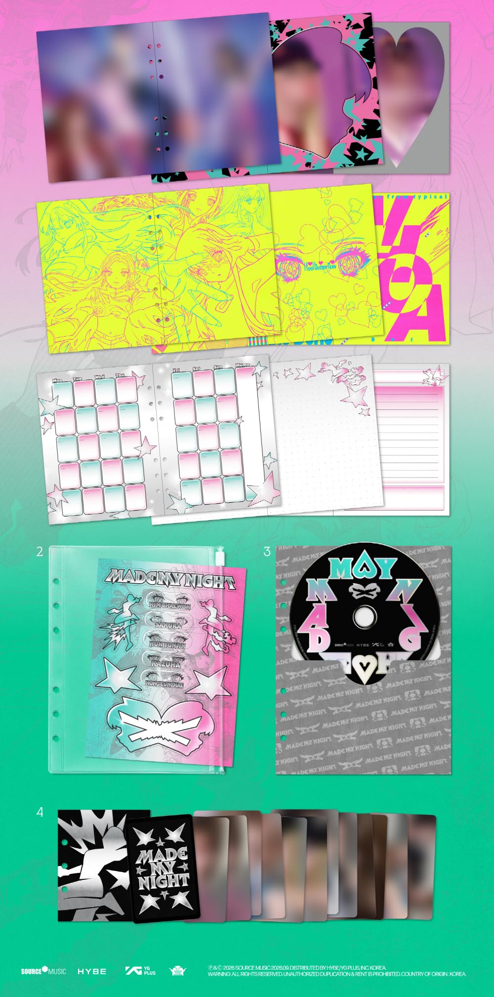 LE-SSERAFIM Made My Night 2nd Single Album+Store Gift (CHEMICAL NIGHT ver.)