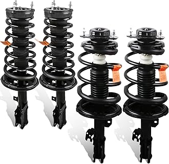 KUIPERAUTO Front and Rear Complete Shock Strut Spring Assembly 171490 171491 171492 171493 Compatible for 2002 2003 Toyota Camry/Lexus ES300(Set of 4)