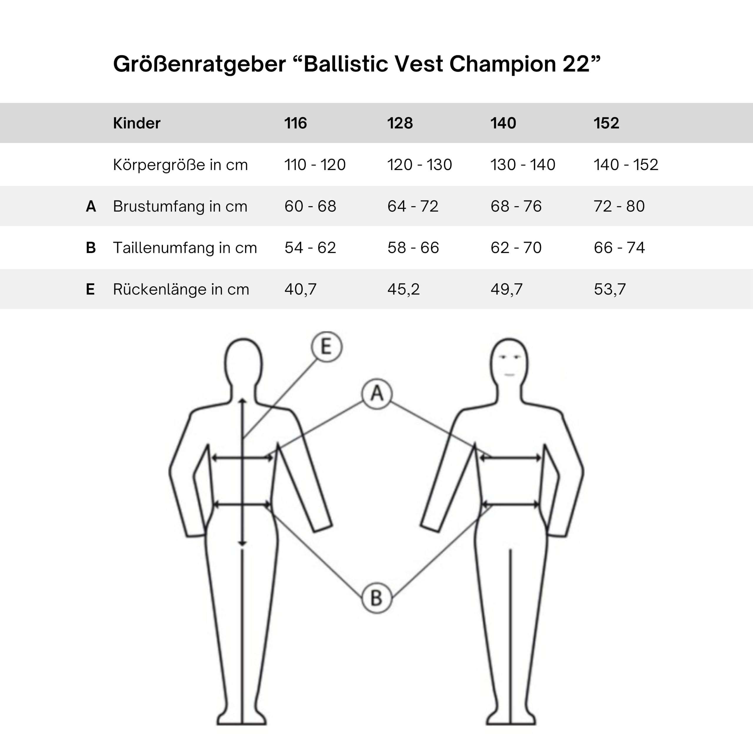 RL24 - Kinder Rückenprotektor Komperdell Ballistic Champion Junior inkl. Putzschwamm – Protektorenweste – ergonomisch & leicht – seitliche Schutzzonen – 2 Farben – Gr. 116-152