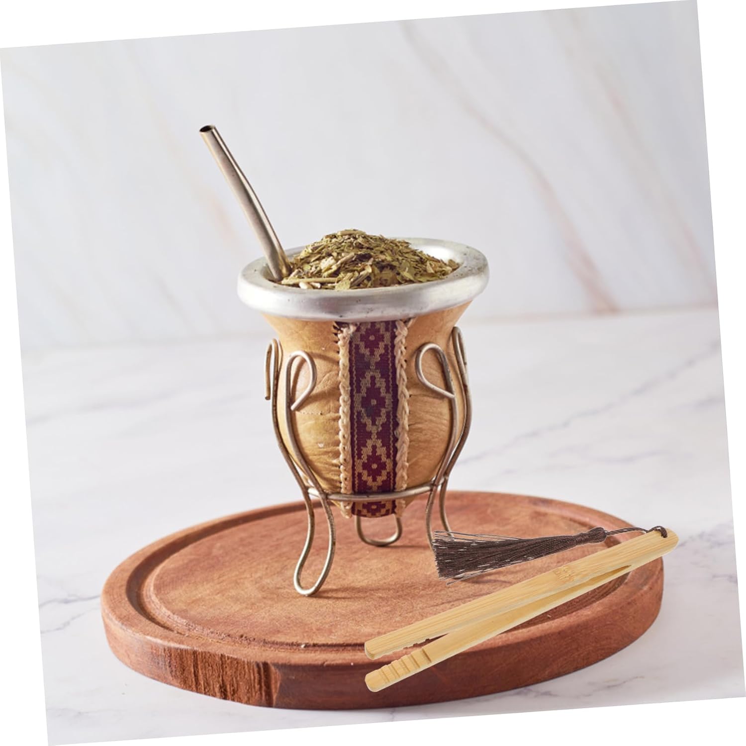 4 Piece Bamboo Tea Clip Set for Tea Ceremony Cup Handling
