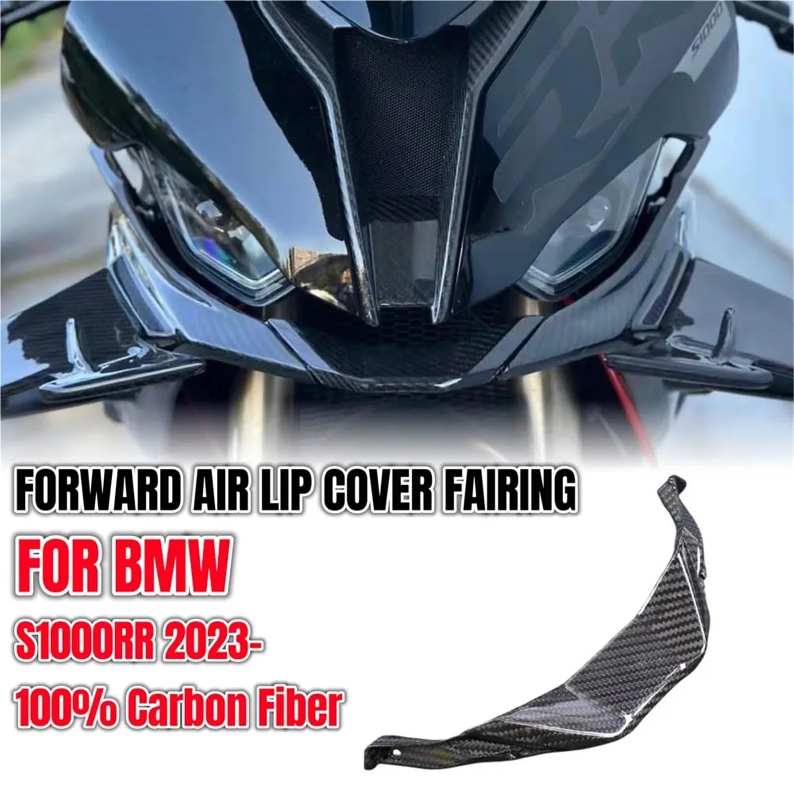 Motorcycle Tail Seat Akcesoria motocyklowe z włókna węglowego Forward Air Lip Cover Fairing pasujące do BMW S1000 RR M1000RR 2023+ Rear Fairing Seat Cowl(Full Carbon Fiber)