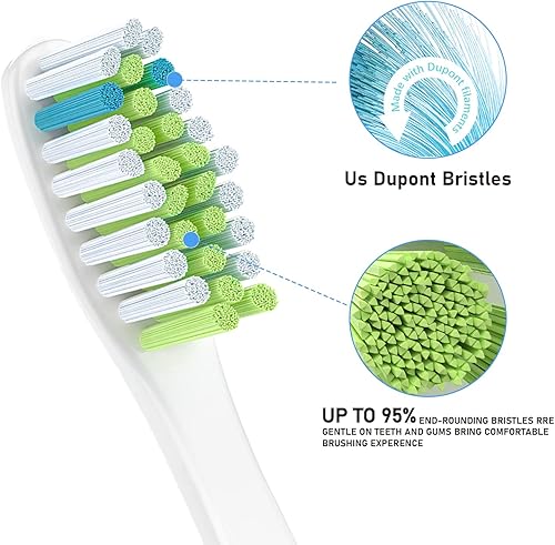 Miniatura 3 de Cabezales de cepillo de dientes de repuesto para control de placa ultra y blanqueamiento, cabezales de cepillo Diamantine-Clean compatibles con
