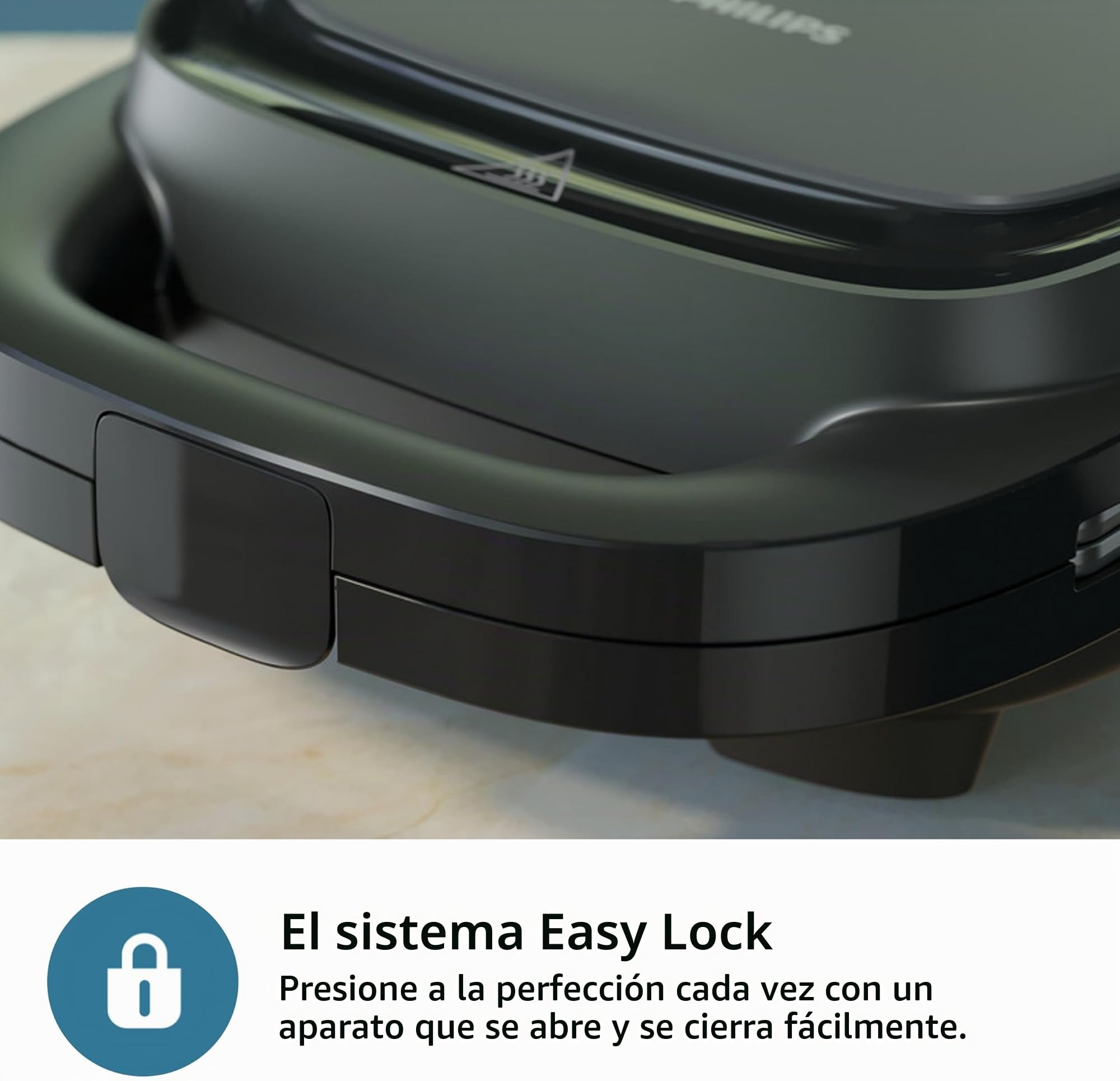 Sandwichera - PHILIPS - HD2331/90 - 750 W - Placas triangulares - Negra