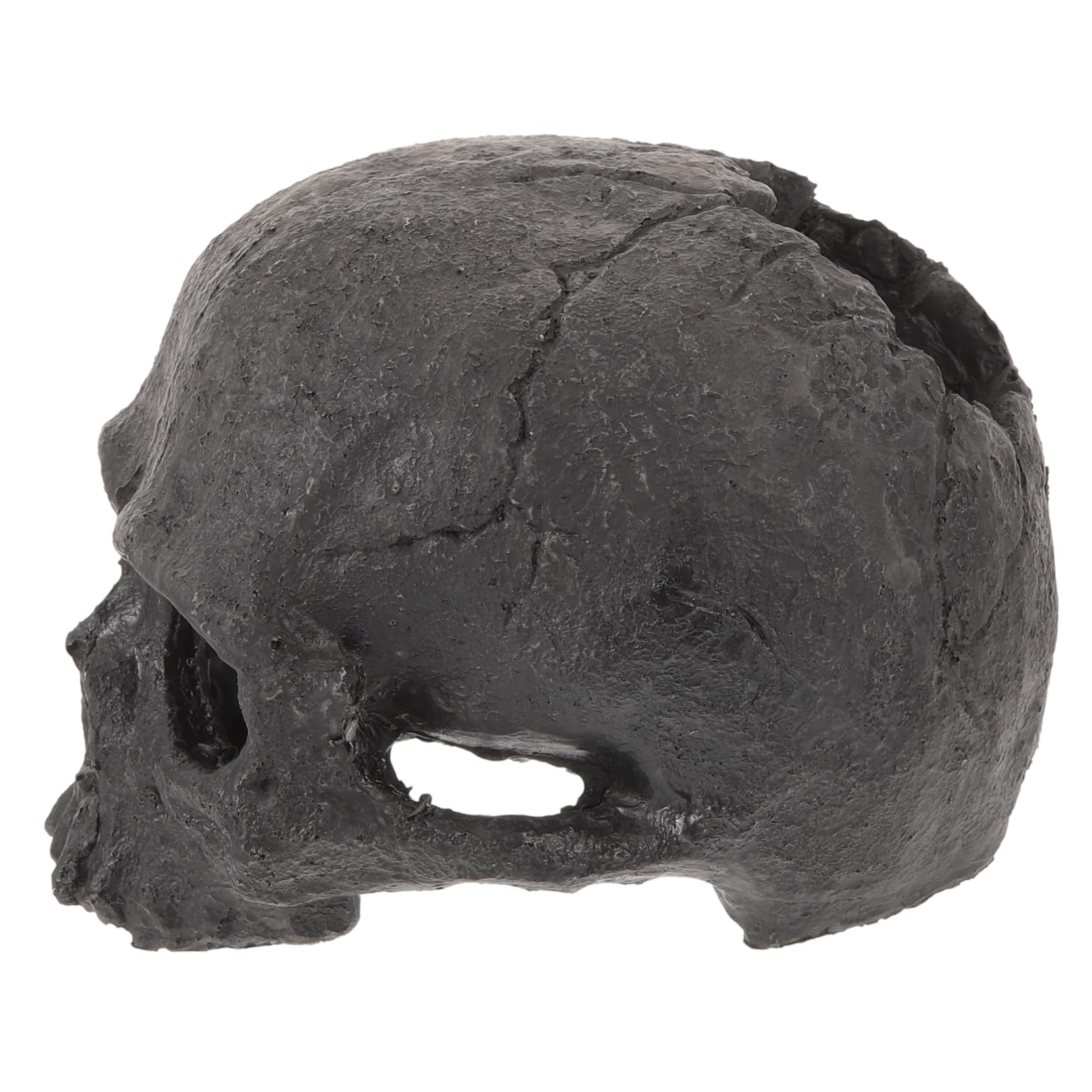 ULTECHNOVO 4 Stück Schädelschädel Ornamente -Aquarium- Aquarium-Höhlen- Aquariendekor Schädel dekorativ Fisch Aquarienverzierung Aquariumzubehör Harz Black