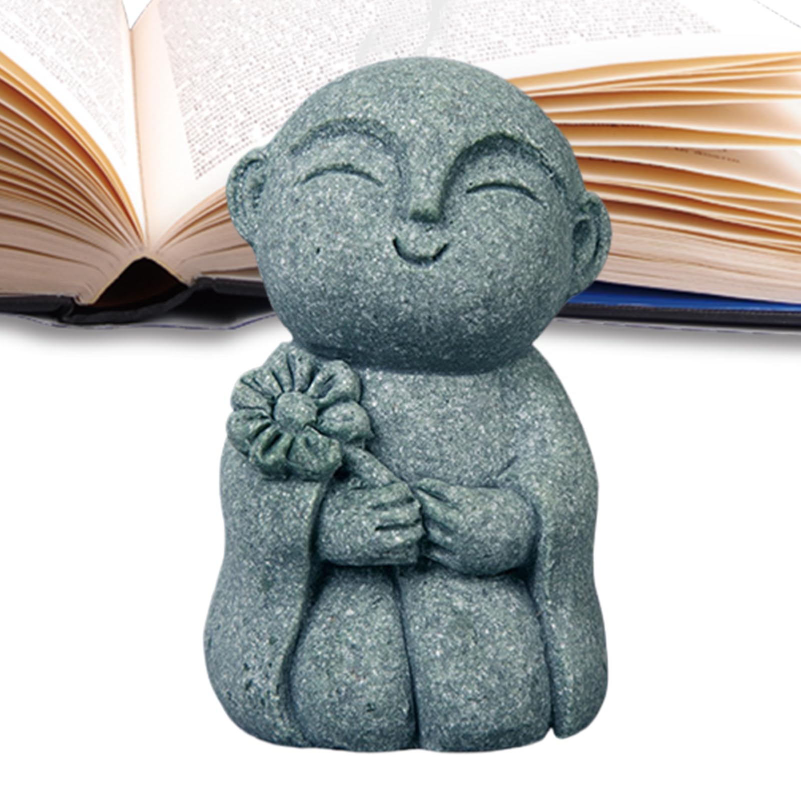 Figurines de Bouddha en Pierre pour Jardin, Sculpture Bouddhiste Spirituelle