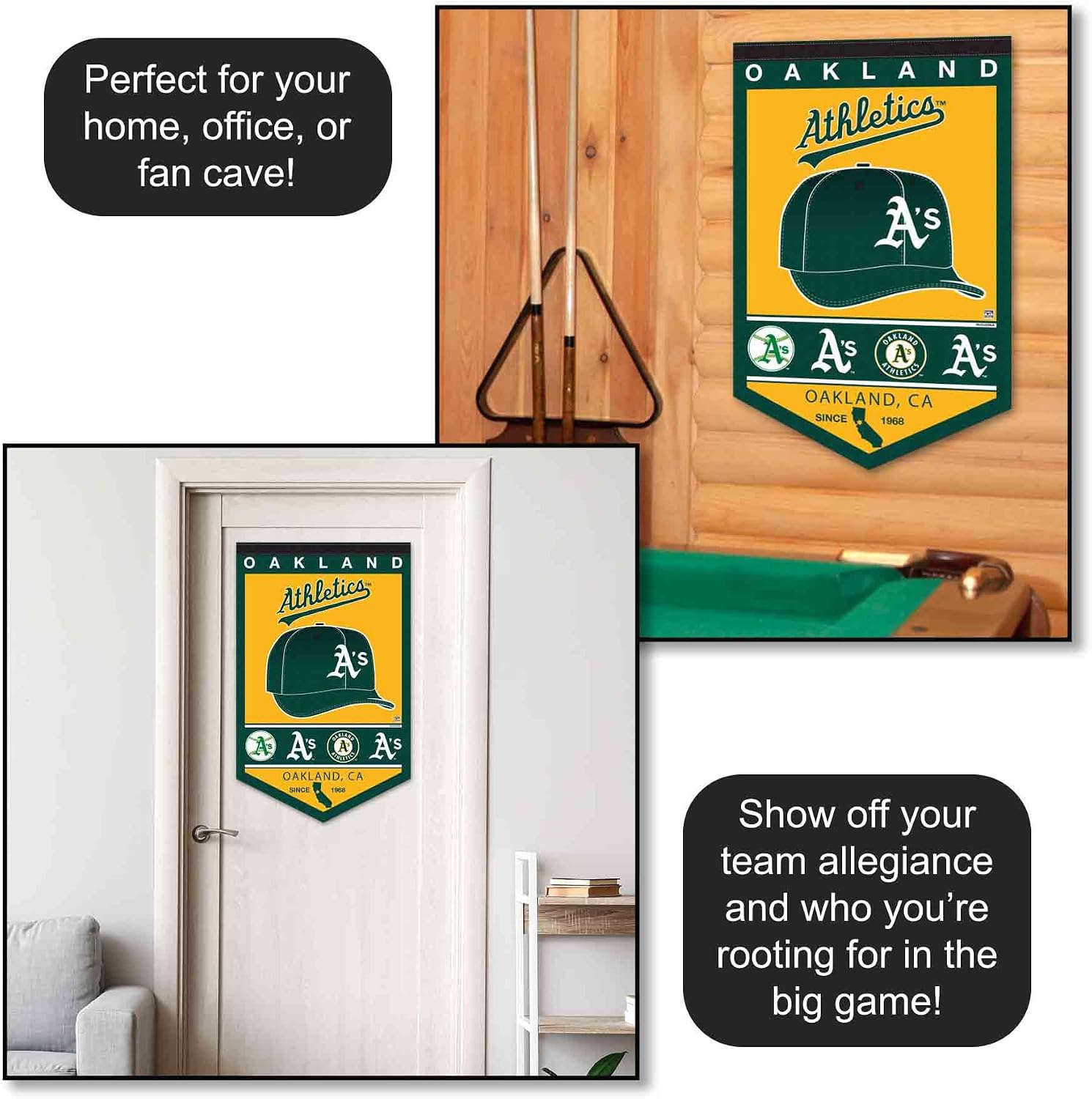 WinCraft Oakland Athletics Heritage History Banner Pennant