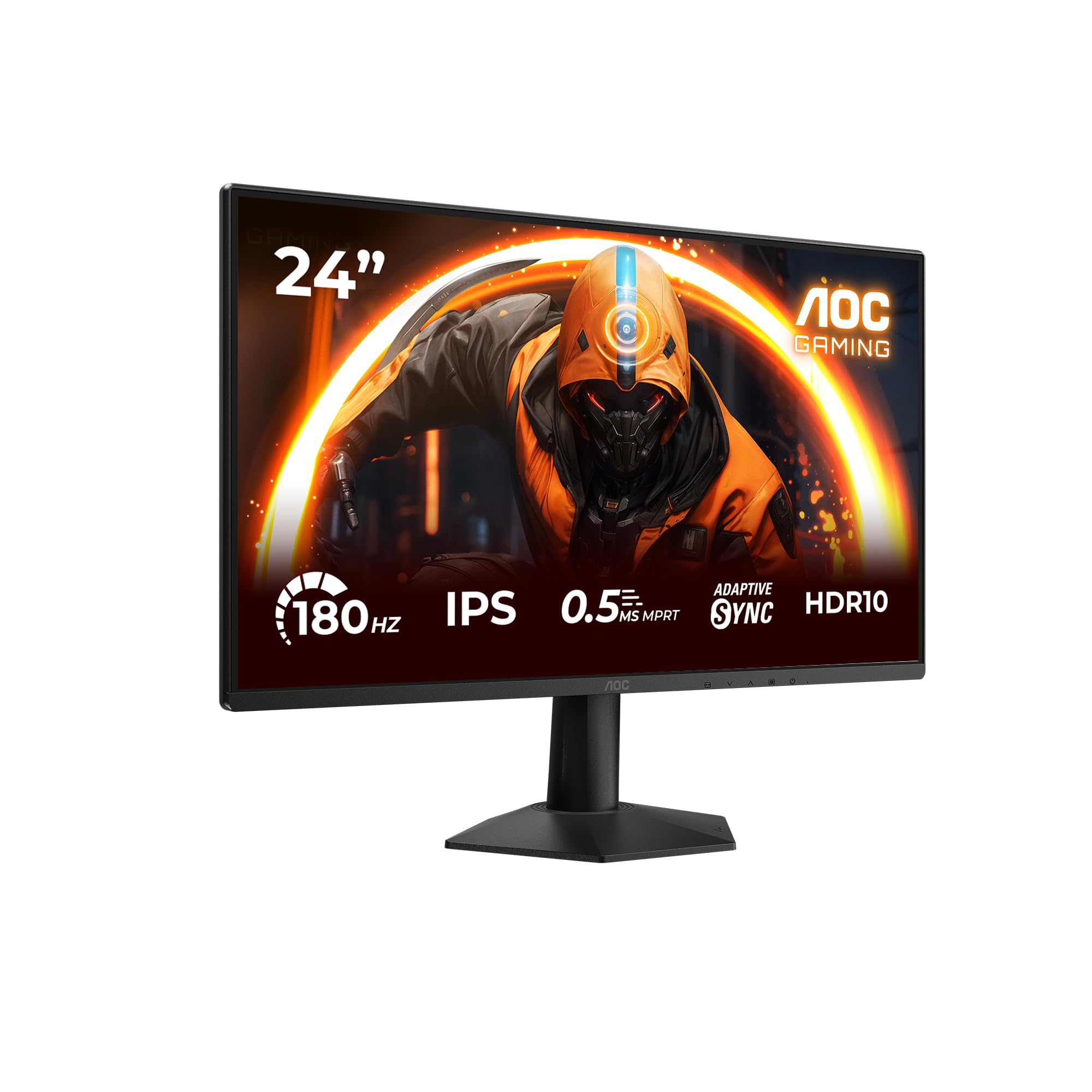 AOC 24G50FAD Monitor 24 Pulgadas 180Hz (OC, Native 144Hz) Panel IPS, 4ms GtG, HDR10, Adaptive Sync, G-Sync Comptible (TBC), (1920x1080 HDMI 1x 2.0) Negro