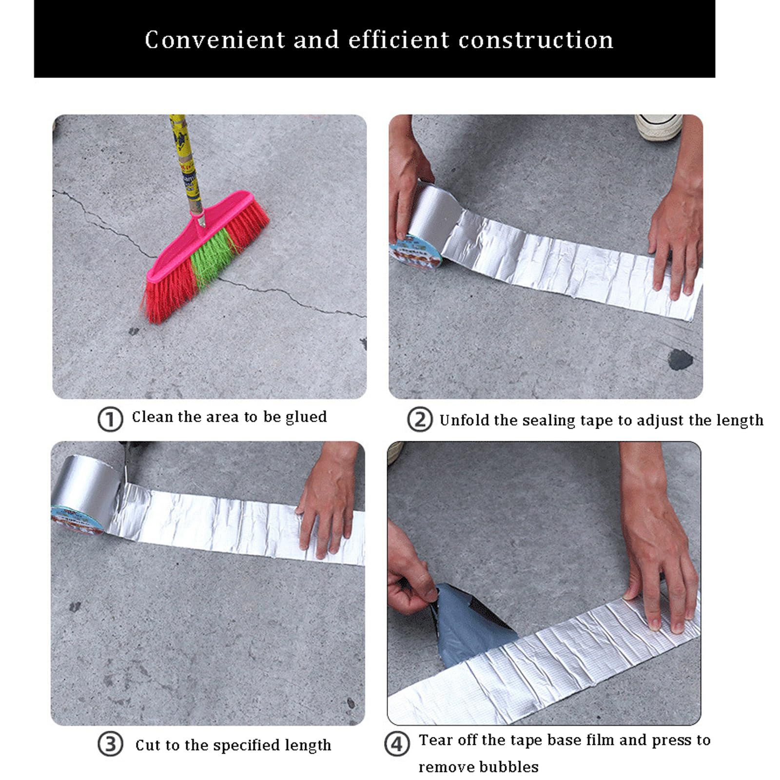 Cinta impermeable Cinta de sellado reparadora multiusos Cinta de Butilo Impermeable Autoadhesiva para fugas de techo reparación de grietas ruptura de tuberías（5cm*5m,10cm*5m,15cm*5m,20cm*5m)