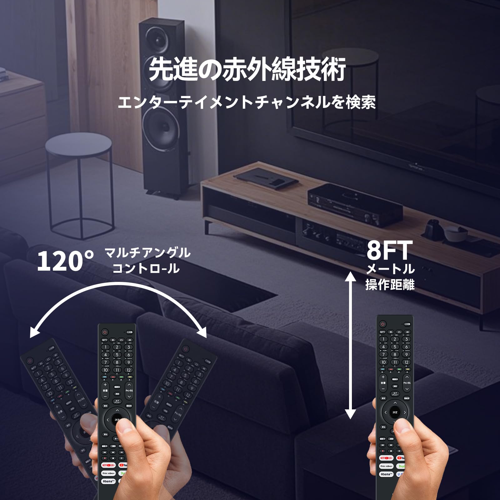 Amazon | AVTVA EN3A40 交換用リモコン for Hisense ハイセンス 75U8F