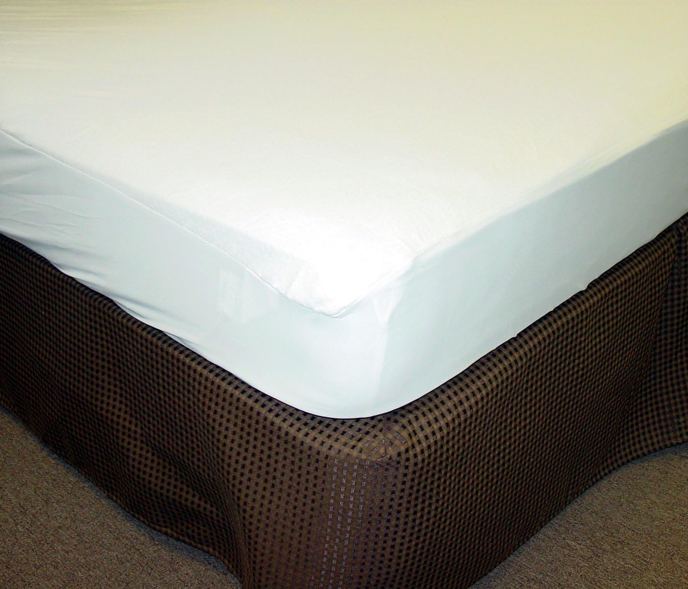 Mini Checker Chocolate Brown Bed Skirt, Queen Home & Kitchen