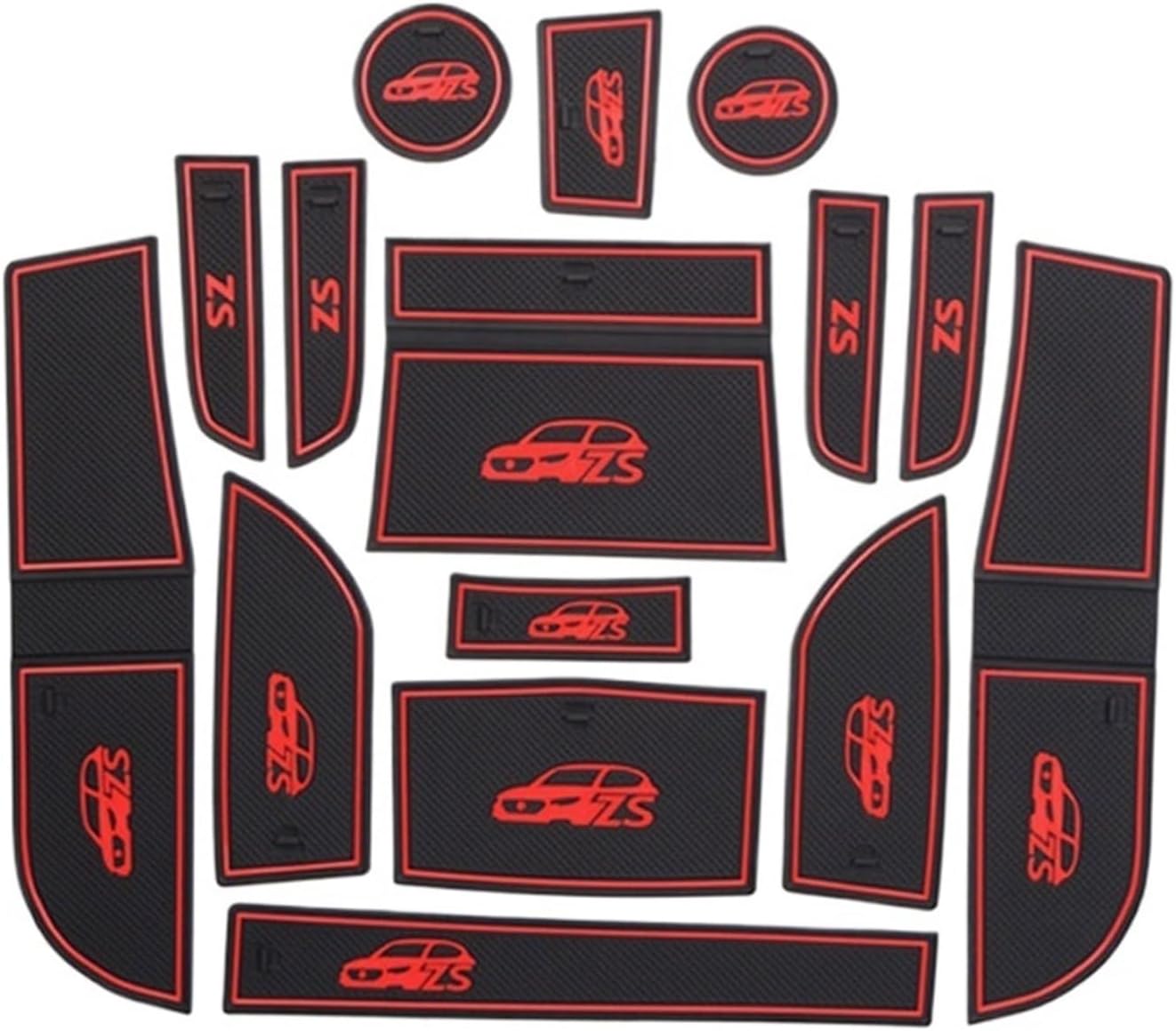 Compatible with MG ZS Door Groove Mat Anti-Slip mat Anti Slip car pad Non-Slip Carpet Door Interior car-Styling Accessories Decoration(8ledset)