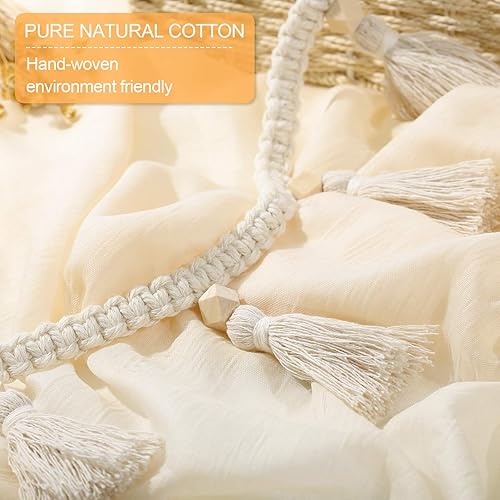 Miniatura 3 de Tatuo Guirnalda de borla de macramé bohemia para decoración de aula, guirnalda de borlas colgantes, decoración bohemia para guardería, fiesta de