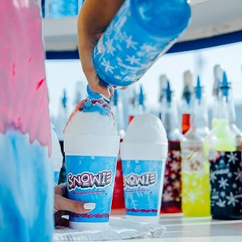 SNOWIE Natural Shaved Ice Flavor Syrup (Sour Grapes, 4 (1pt) Sticks) | Natural Flavor Powders Just Add Water & Sugar