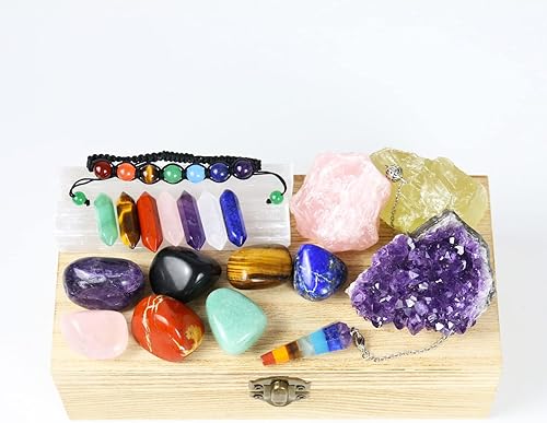 Miniatura 3 de Nvzi Juego de cristales y piedras curativas, kit de cristales curativos, varitas de selenita, obsidiana, cuarzo rosa, cristal de amatista, cristal