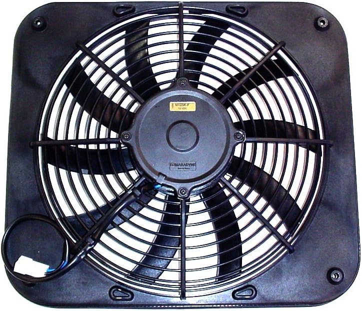 Maradyne Jetstreme I Single 12" 130W S-Blade Fan | Puller Only | Universal Mounting | Built to Last in Extreme Environments | Quiet Low Profile Design | Max Performance | Hardware Included
