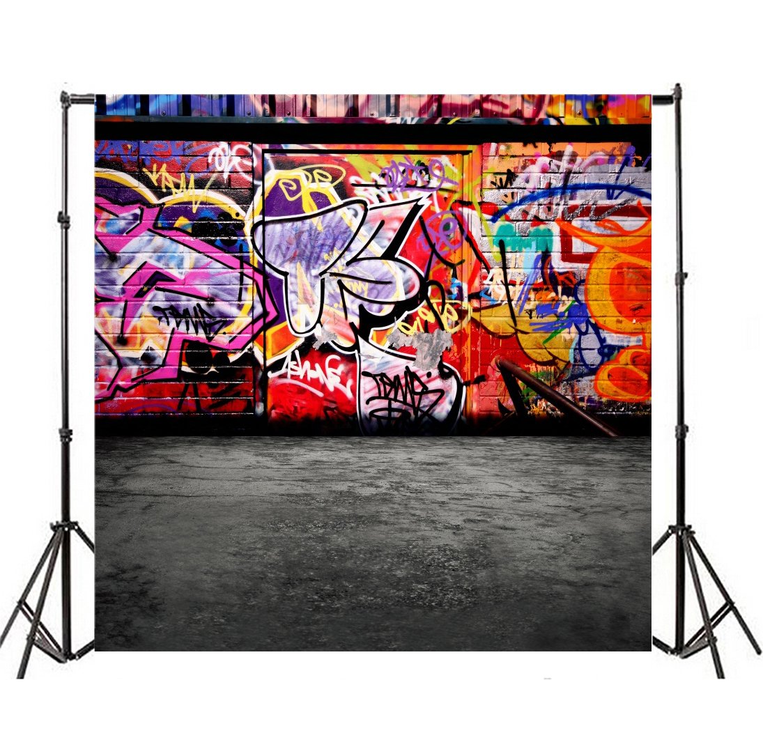 Kate 7x5 Backdrop Graffiti Photography Backdrop Cotton Seamless Colourful Hip Po