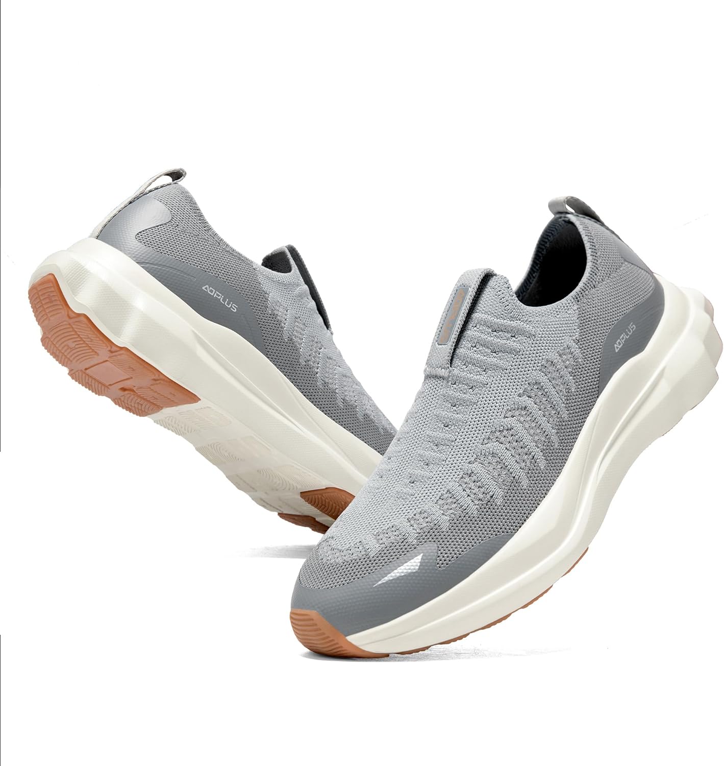 Men’s Slip On Walking Shoes with Arch Support, Breathable Knit, Cushioned, Comfortable and Non-Slip Sneakers for All Day Standing, Walking