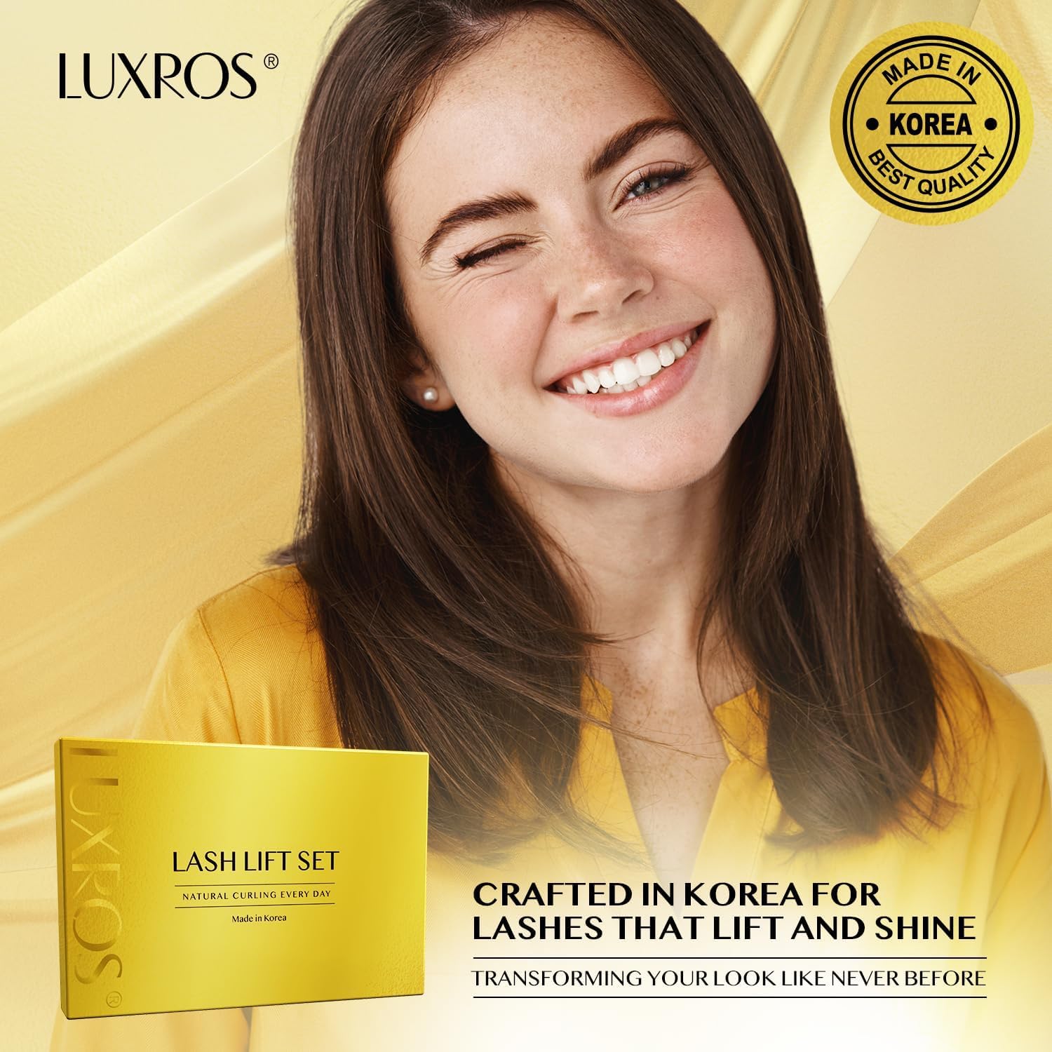 Lash Lift Kit for Eyelash Lamination: Made in Korea Professional Eyelash Perm Kit - Natural Lifting & Curling Salon Quality at Home