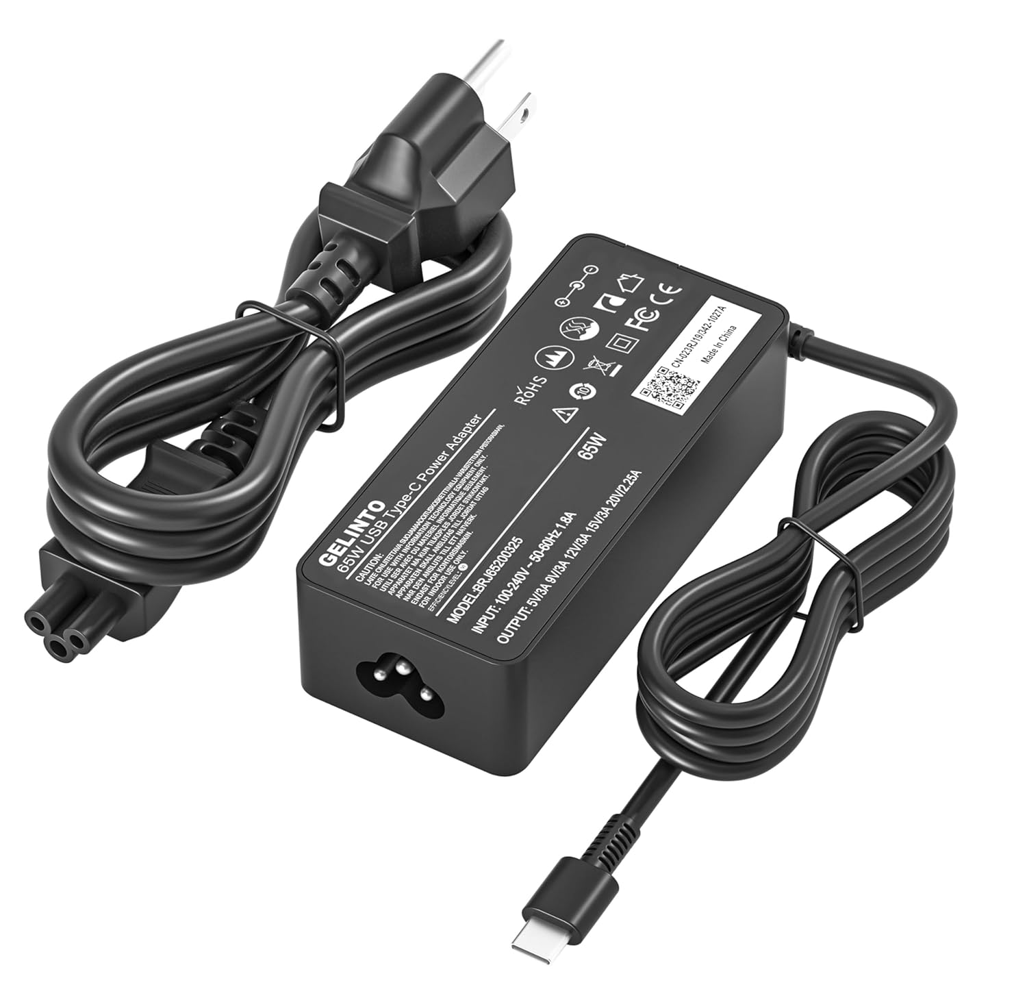 65W USB C Charger Fit for Lenovo Thinkpad/Yoga/Chromebook/Thinkbook and More USB Type C Power Adapter