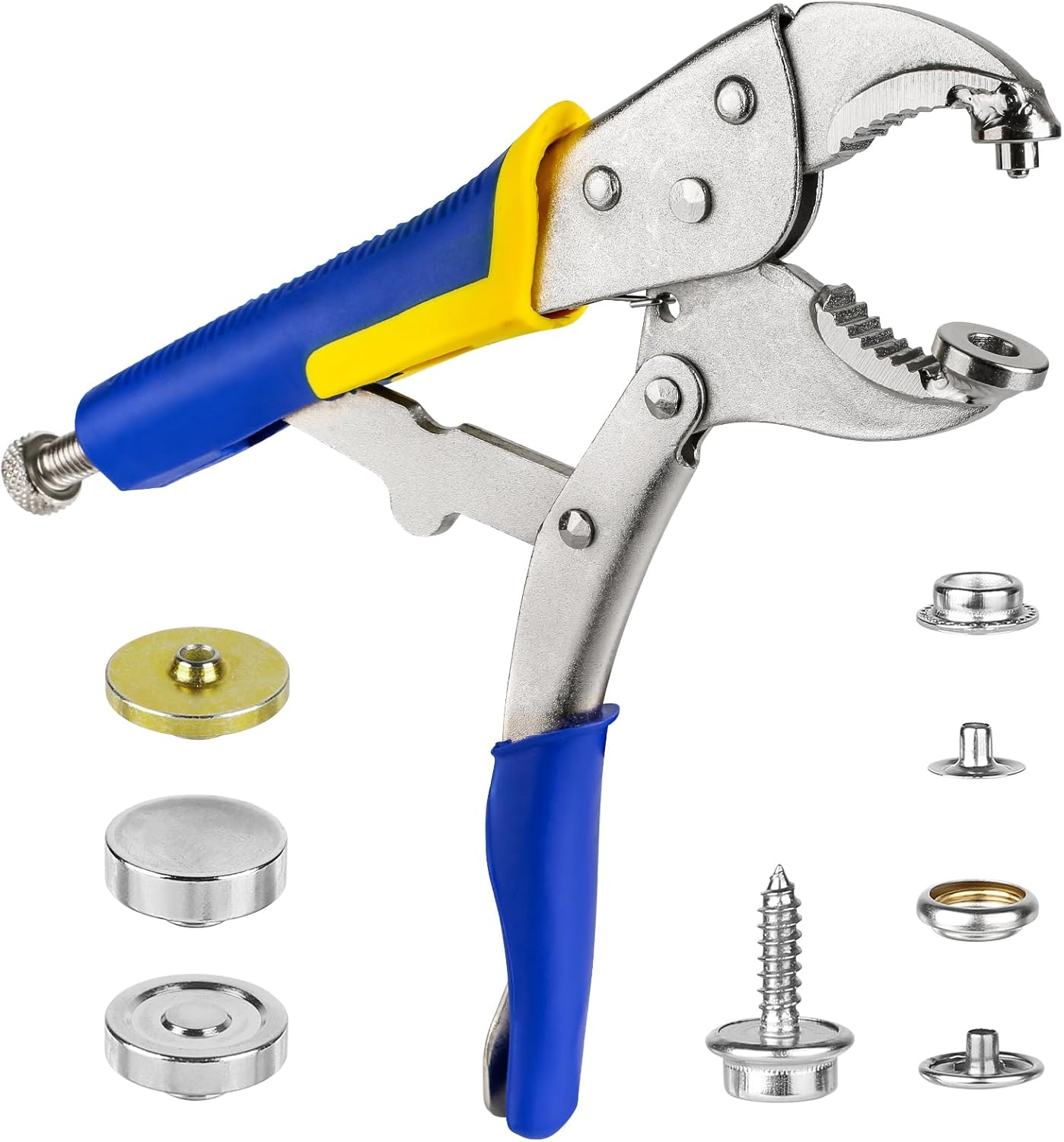 YZS Snap Button Kit Tool【Upgraded 3 Dies】 Heavy Duty Snap