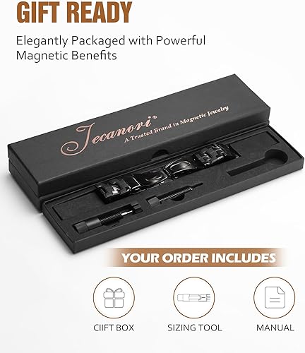 Miniatura 7 de Jecanori Pulseras magnéticas de fuerza 3X para hombre