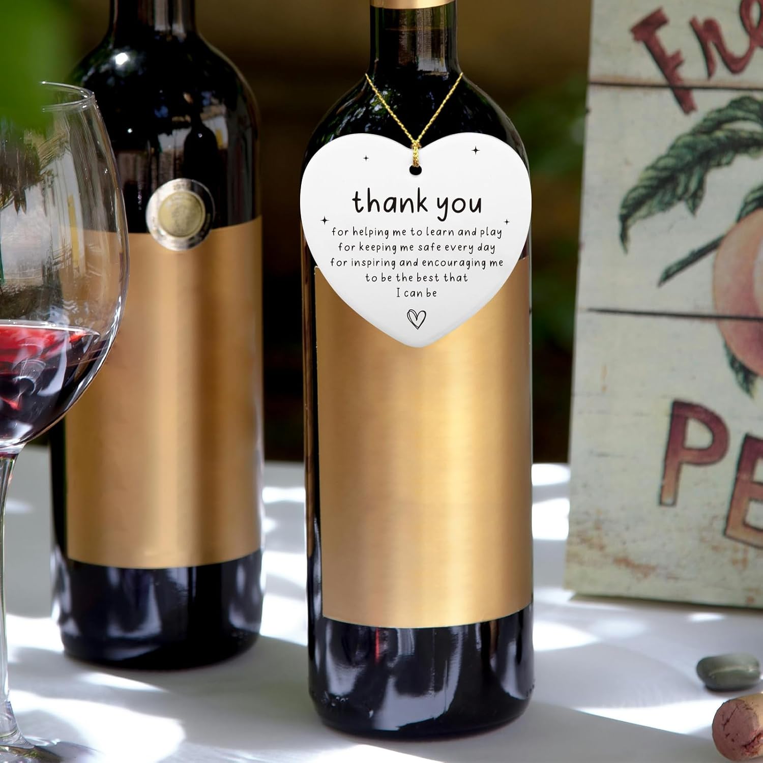 Teacher Appreciation Gifts School Counselor Gift Ceramic Christmas Ornament Keepsake Sign Heart Plaque Gifts for Teachers Day Gift for Women from Student - Image 5